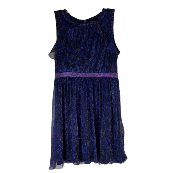 Wonder Nation Dress Girls Blue Purple Glitter Metallic Sleeveless Stretch XXL - Picture 1 of 8